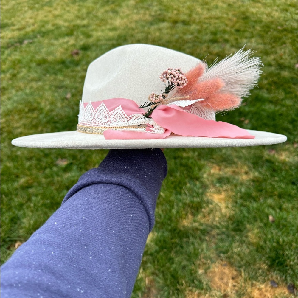Vegan Suede Wide Brim Fedora Hat
